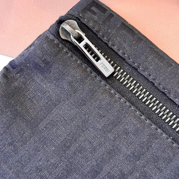 Fendi Black Canvas Pouch Like New - Picture 3 of 8